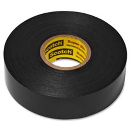 3M 3M MMM6132BA10 Super 33 Plus Vinyl Electrical Scotch Tape; 10RL-CT; Black MMM6132BA10